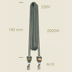 770-T - REZISTENTA ELEMENTO ACCIAIO TREVIL L=190 2000 W M10