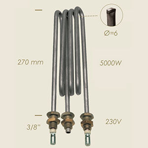 775-A - REZISTENTA ELEMENTO L=270 5000 W 3/8" CU SONDA