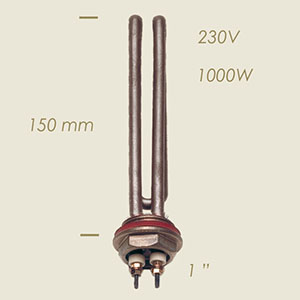 784 - REZISTENTA CU FLANSA 1" L=150 1000 W