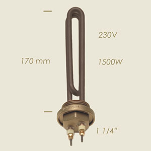 785-B - REZISTENTA CU FLANSA 1 1/4" L=170 1500 W