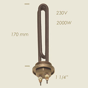 785-D - REZISTENTA CU FLANSA 1 1/4" L=170 2000 W