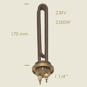 786 - REZISTENTA CU FLANSA 1 1/4" L=170 2500 W