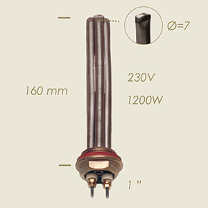 REZISTENTA CU FLANSA 1" L=160 1200 W CU SONDA