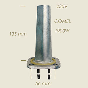 786-LC - REZISTENTA COMEL 80X80 4 FORI L=135 1900 W