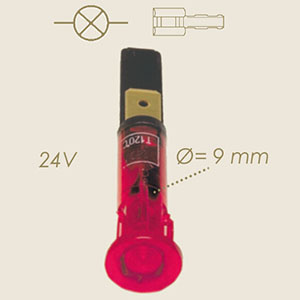 800-NH - LAMPA MINI ROSSA 24 V