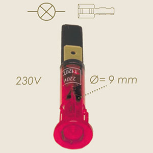 801-CA - LAMPA MINI ROSSA 220 V