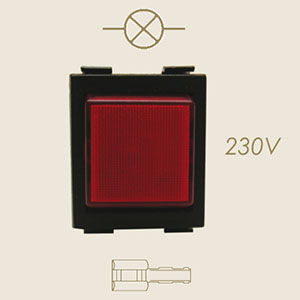 801-ER - LAMPA LUMINOASA ROSSA CR2 230V