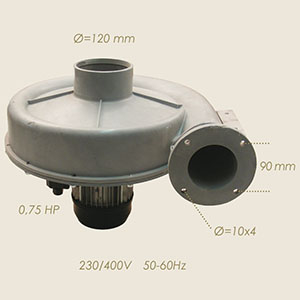 939-AB - MOTOR ASPIRANT COMPLETO PRESSA HP 0,75 230/400/3/ 50-60HZ