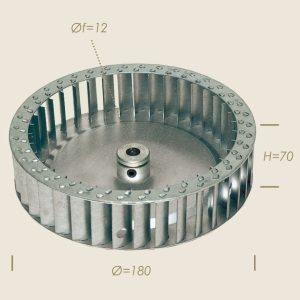 939-GD - TURBINA MOTOR GHIDINI Ø 180 L=70 FORO Ø 12