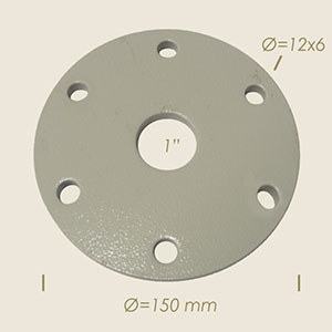 963-F - FLANSA PENTRU REGULATOR DE NIVEL 6 FORI Ø 150
