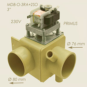 992-GE - VALVA EVACUARE APA 3" NORMALMENTE APERTA 230 V A SQUADRA PER PRIMUS MDB-O-3RA+2SO